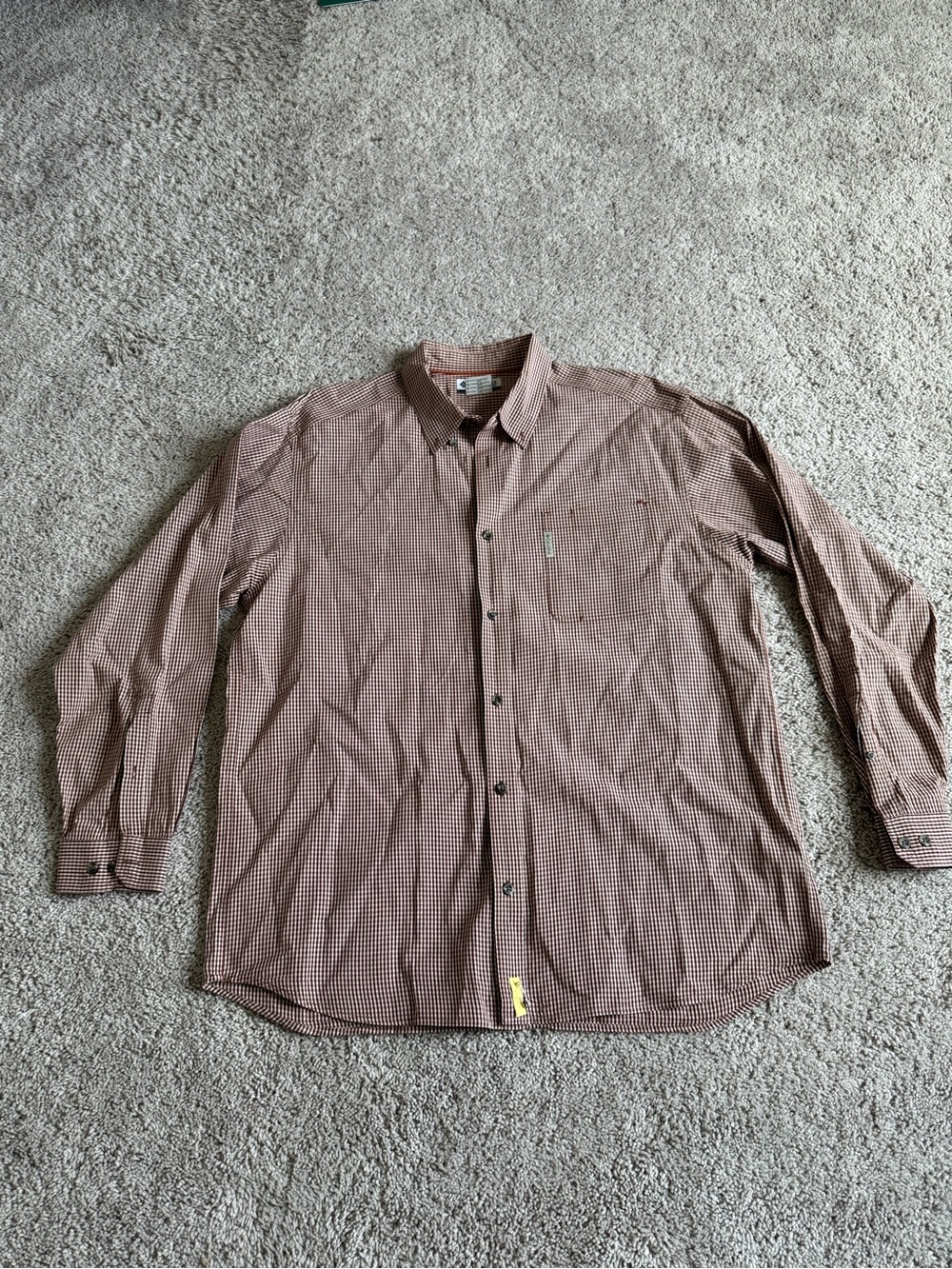 Columbia Men's Casual Button-Down Shirt Brown XL Cotton